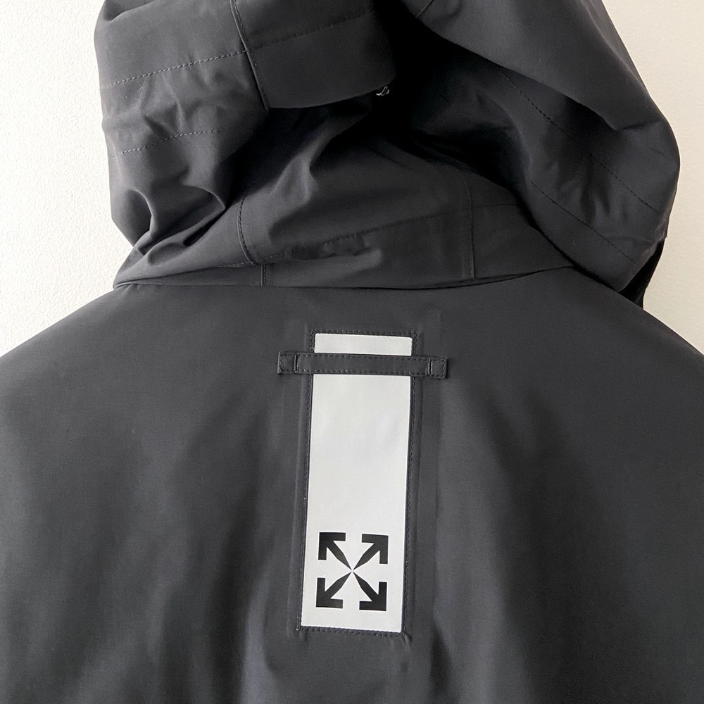 Off-White Equipment Black Technical Shell Jacket Windbreaker Water Repellent L - Picture 13 of 16